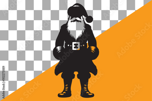 Santa Christmas silhouette