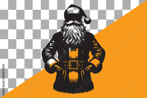 Santa Christmas silhouette