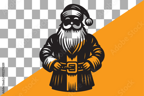 Santa Christmas silhouette
