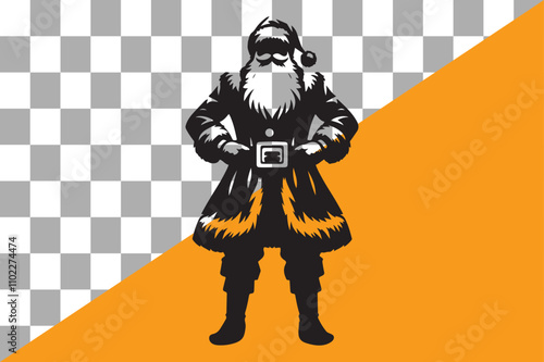 Santa Christmas silhouette