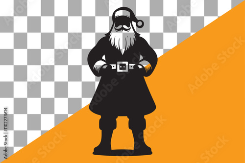 Santa Christmas silhouette