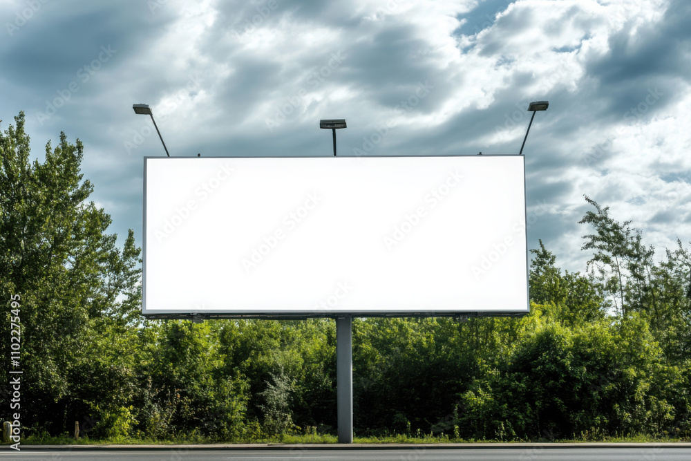 Huge billboard mockup in the park
Huge billboard mockup in the park