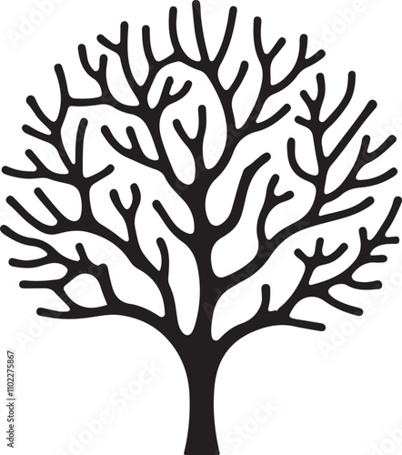 coral tree silhouette vectors perfect for logos, prints, and more. photo