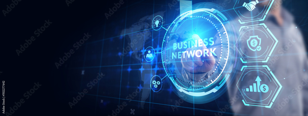 Obraz premium Business, Technology, Internet and network concept. Online Business Network.