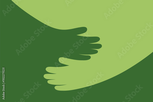 Modern illustration of hands clasping, symbolizing friendship, support, and unity. Appropriate for social media posts and awareness campaigns