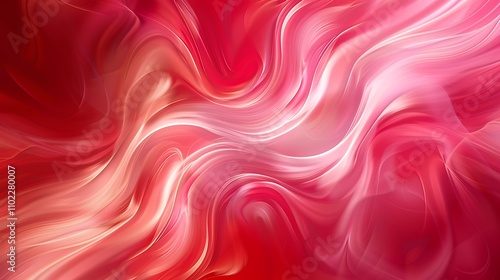 Abstract Red and White Swirling Pattern