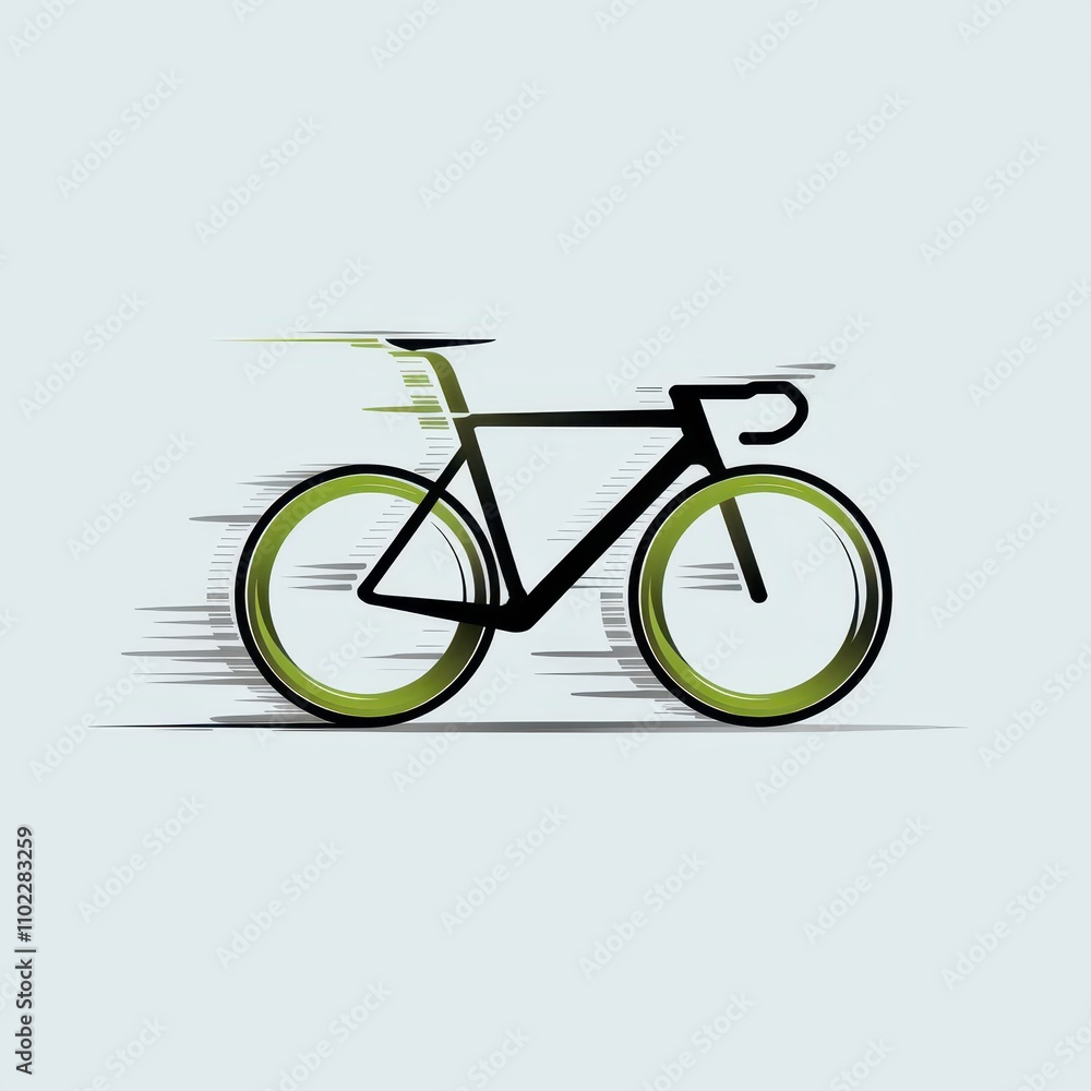 Obraz premium Bicycle logo design | Cycling motion graphic | Modern bicycle vector art