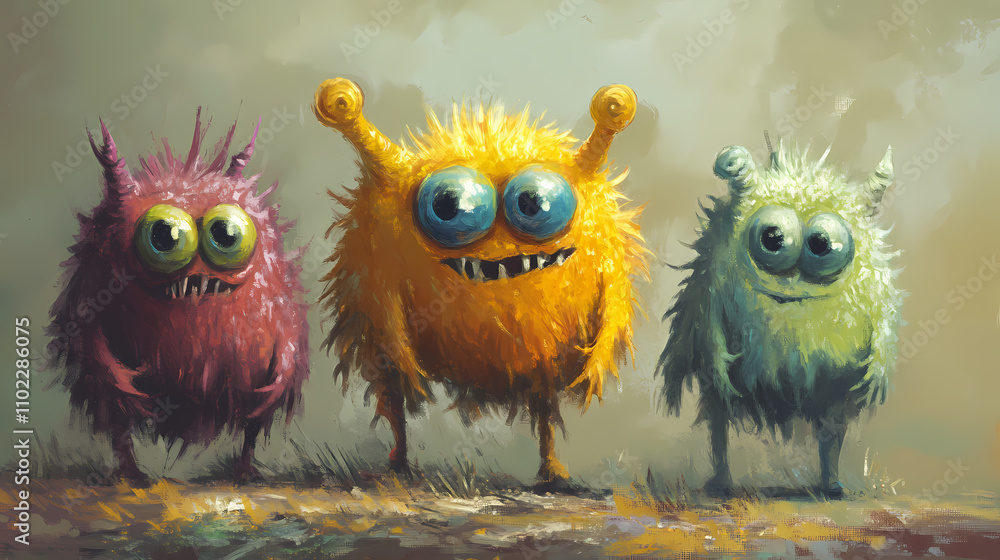 Fototapeta premium Monsters. Alien. Illustration