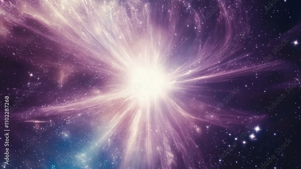 Cosmic abstract backgrounds featuring radiant bursts of light surrounded by swirling patterns in deep purple, midnight blue, and sparkling white. Evokes the grandeur of space and celestial beauty. Cosmic abstract backgrounds featuring radiant bursts of light surrounded by swirling patterns in deep purple, midnight blue, and sparkling white. Evokes the grandeur of space and celestial beauty.