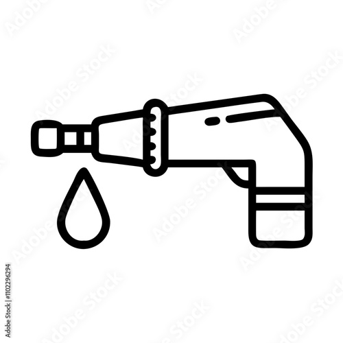 Pipe sealer icon for industrial plumbing tasks