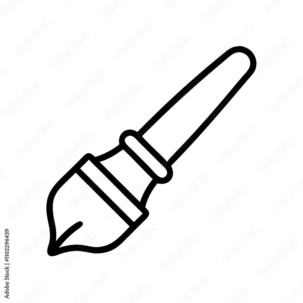 Small paint brush icon for decorative tasks Small paint brush icon for decorative tasks