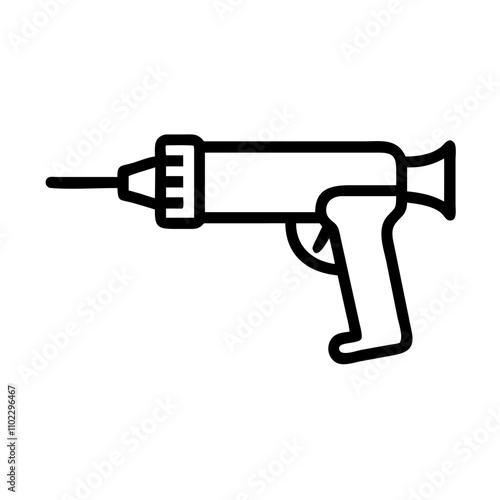 Sealant gun icon for adhesive tasks