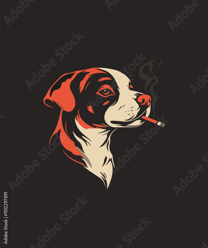 dog smoking 