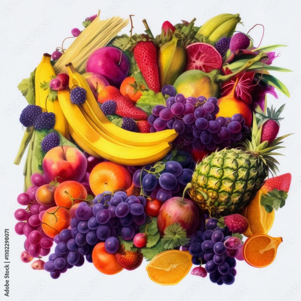 Image of bright and juicy tropical fruits Image of bright and juicy tropical fruits
