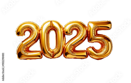 2025 golden baloon sign