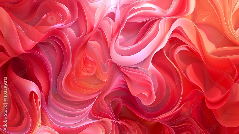 Fototapeta premium Abstract Red and Pink Swirling Pattern