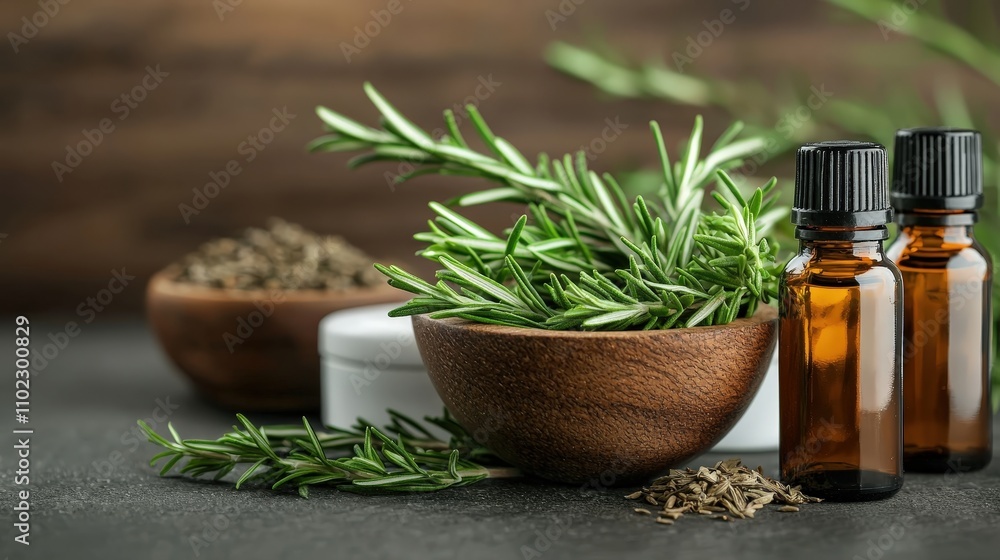 mortar dried rosemary medicinal herbs. Selective focus mortar dried rosemary medicinal herbs. Selective focus