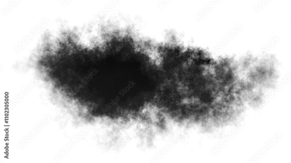 Black Ink Bleed on Textured White paper Effect - Bleeding on moderately wet paper 