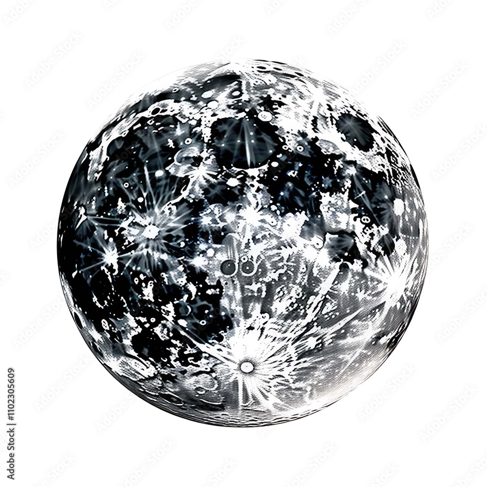 moon for decoration isolated on a white transparent background moon for decoration isolated on a white transparent background