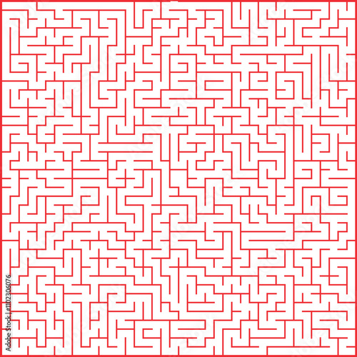 Labyrinth line art illustration vector