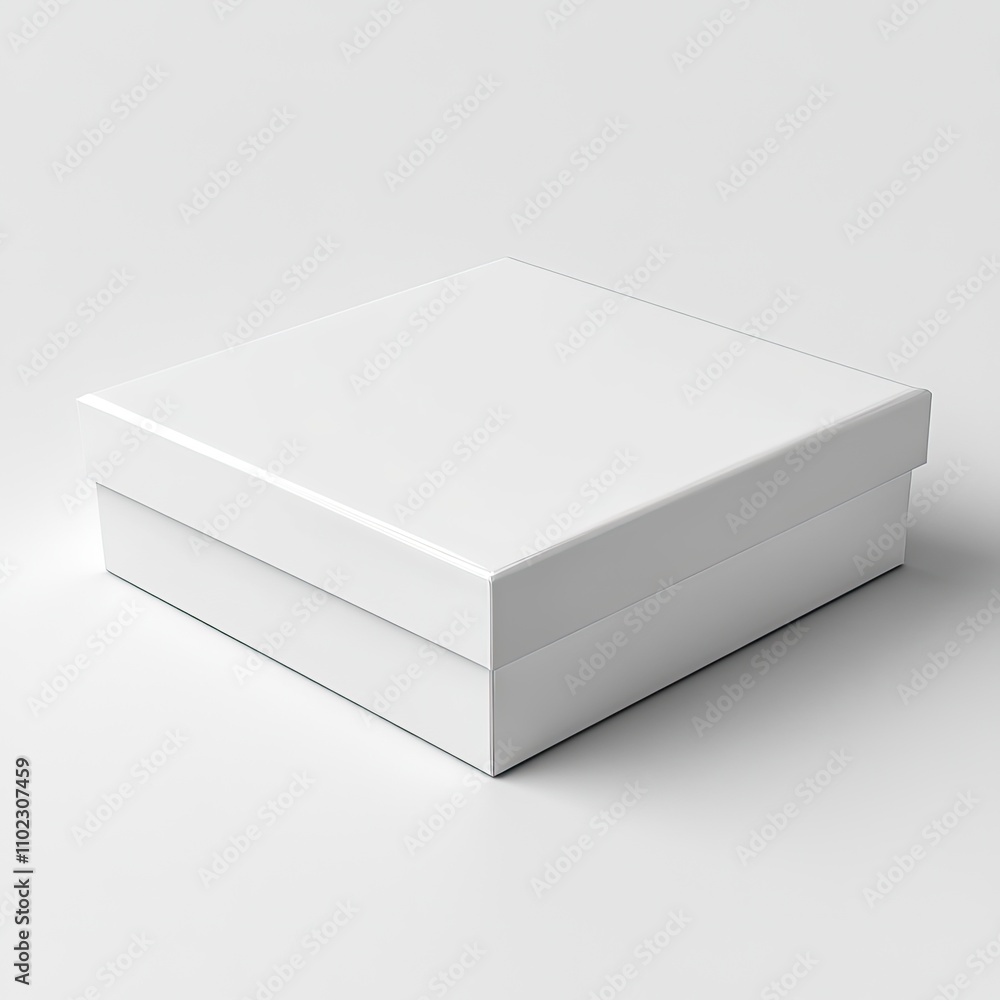 Clean and Simple White Box for Packaging and Gift Presentation on a Neutral Background, Ideal for Branding and Creative Marketing Projects Clean and Simple White Box for Packaging and Gift Presentation on a Neutral Background, Ideal for Branding and Creative Marketing Projects