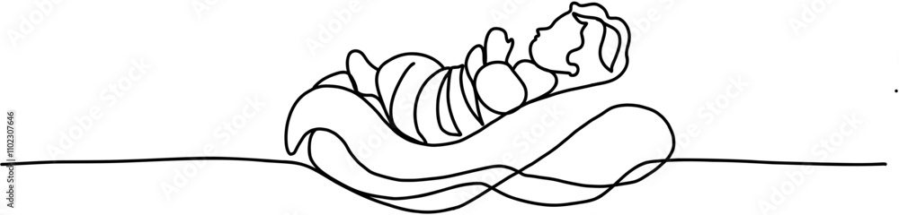 Nativity scene. Continuos line. Hand drawn vector isolated set. Nativity scene. Continuos line. Hand drawn vector isolated set.