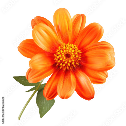 orange flower isolated on a white transparent background