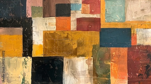 Layered Cubist Abstraction with Geometric Flair