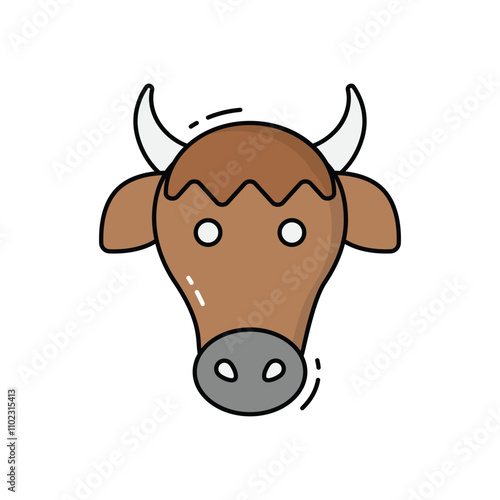 Bison vector icon