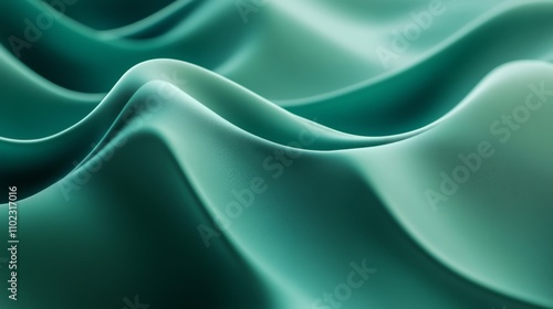 Teal Green Abstract Waves - A Stunning Digital Design for Backgrounds and Graphic Resources