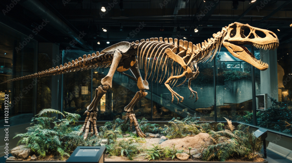 T-Rex bones exposed. Scheletro T-Rex bones exposed. Scheletro