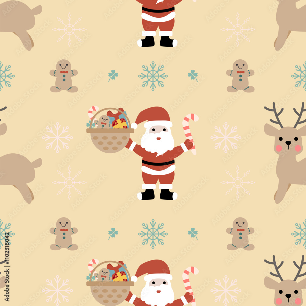 Seamless pattern of Christmas, Gift box, other Vector graphics. Seamless pattern of Christmas, Gift box, other Vector graphics.