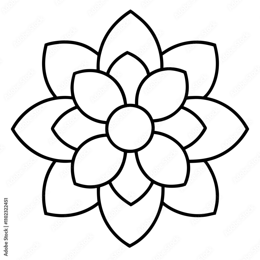 lile flower icon a white backgrount. lile flower icon a white backgrount.