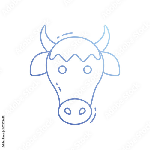 Bison vector icon