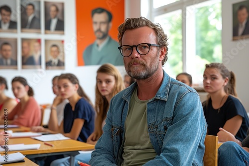 University students engaged in a classroom discussion during a mixed study session