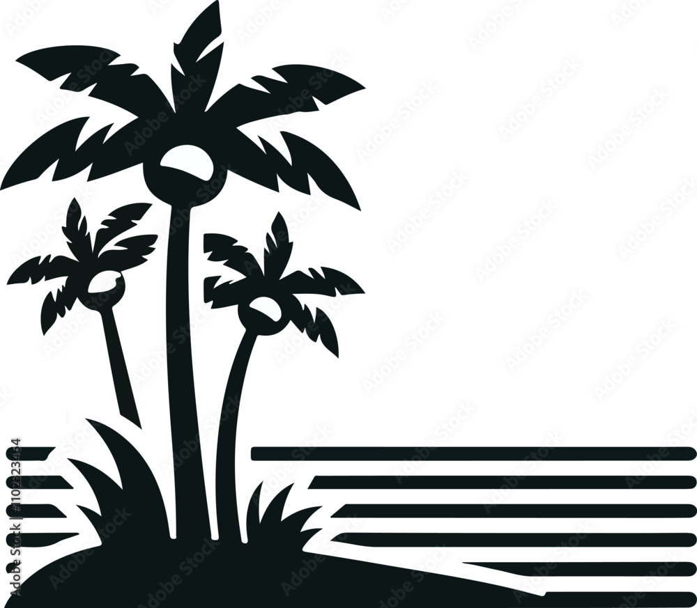 Obraz premium palm tree vector