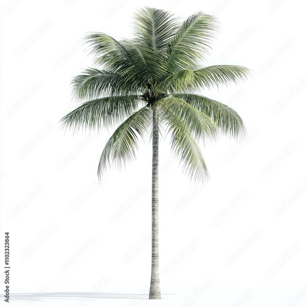 Lush Palm Tree Leaves Against a Bright Background, Symbolizing Tropical Paradise and Natural Beauty, Ideal for Nature-Themed Projects and Designs Lush Palm Tree Leaves Against a Bright Background, Symbolizing Tropical Paradise and Natural Beauty, Ideal for Nature-Themed Projects and Designs