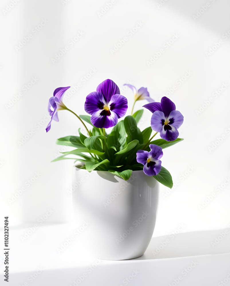 on a light background indoor plants in a pot, natural light falls from the window on a light background indoor plants in a pot, natural light falls from the window