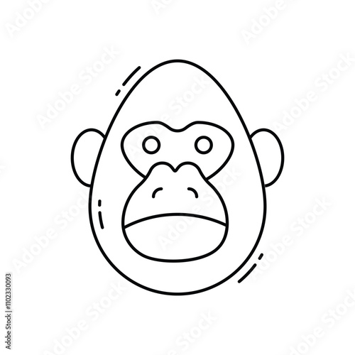 Gorilla vector icon