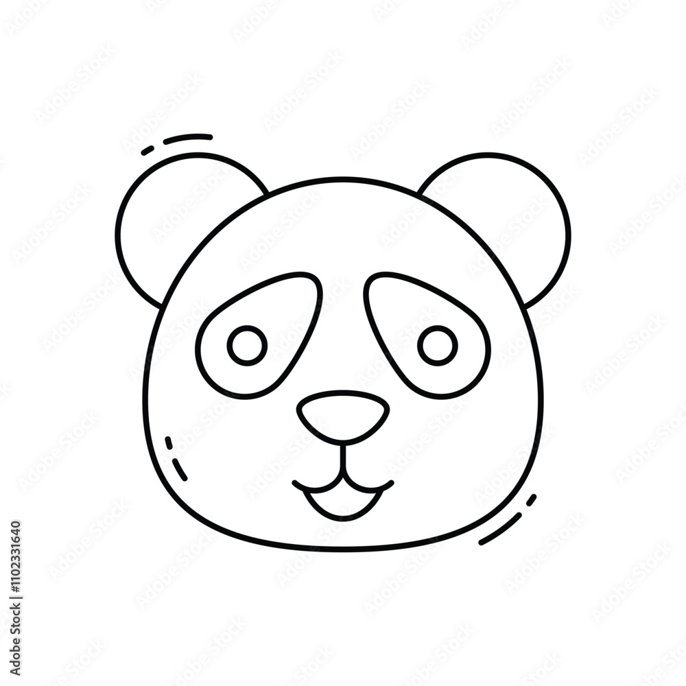 Panda vector icon Panda vector icon