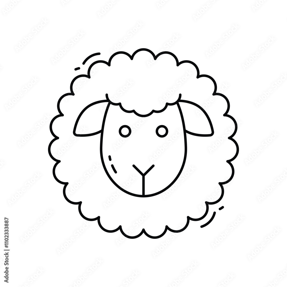 Sheep vector icon Sheep vector icon