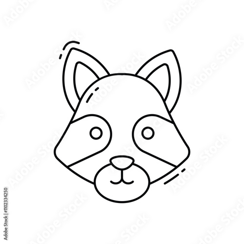 Racoon vector icon