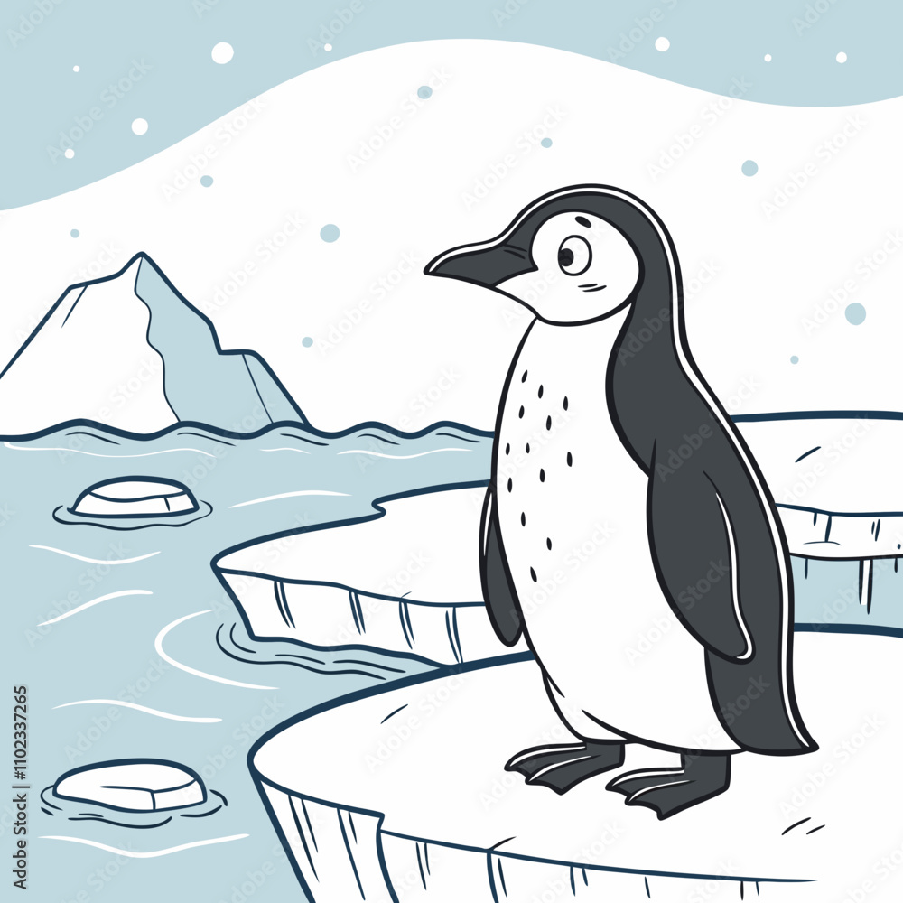 Obraz premium penguin on ice