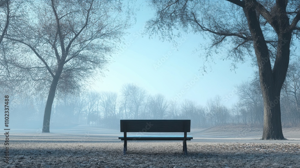 Peaceful Winter Morning in the Park Peaceful Winter Morning in the Park