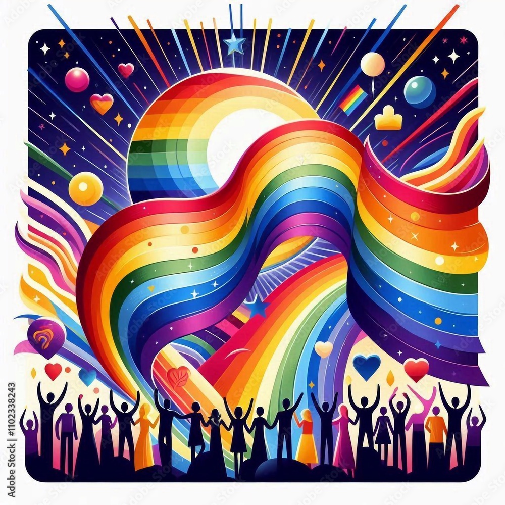 Obraz premium Unity in Diversity: LGBTQ+ Pride Celebration