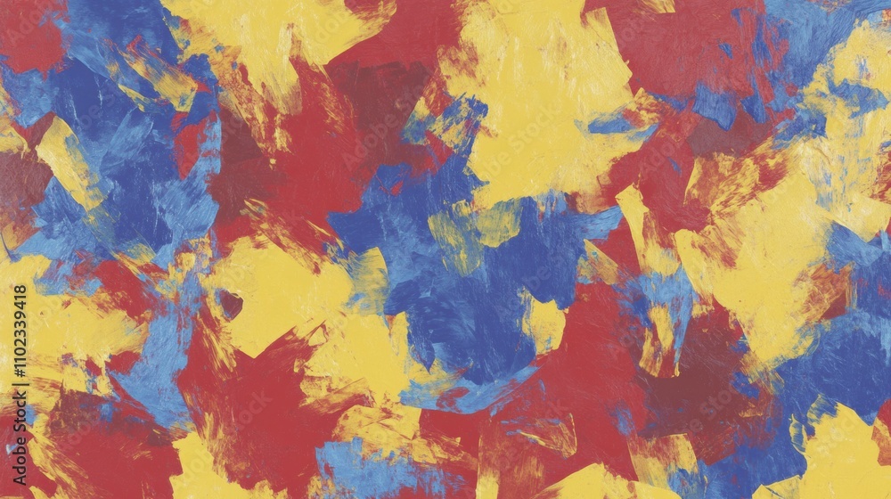 Dynamic abstract background with bold brushstrokes in vibrant shades of red, yellow, and cobalt blue. Rich, textured surface and visible strokes evoke creativity and artistic energy. Dynamic abstract background with bold brushstrokes in vibrant shades of red, yellow, and cobalt blue. Rich, textured surface and visible strokes evoke creativity and artistic energy.