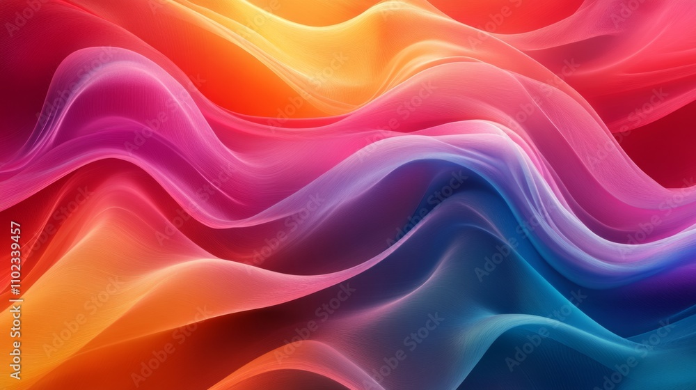 Obraz premium Abstract polygonal background, flowing lines, vibrant colors, smooth gradients, 8k, intricate details