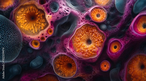 Abstract representation of healthy cells, high resolution, medical illustration, scientific concept.