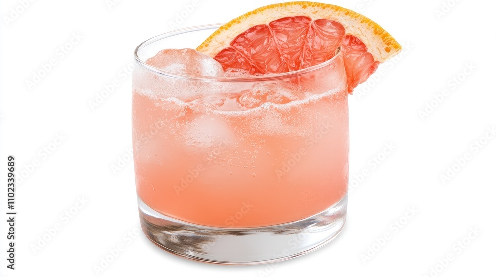 Refreshing Grapefruit Cocktail with Ice and Garnish in a Stylish Glass Perfect for Summer Celebrations, Parties, or Relaxing Moments at Home Refreshing Grapefruit Cocktail with Ice and Garnish in a Stylish Glass Perfect for Summer Celebrations, Parties, or Relaxing Moments at Home
