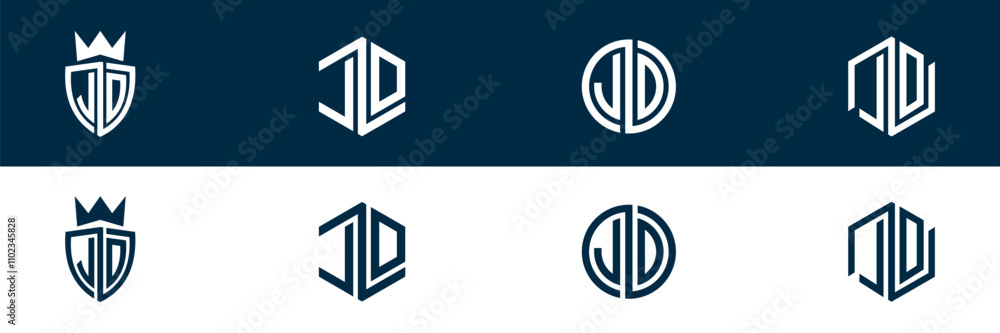 Modern letter LD DL logo design Modern letter LD DL logo design